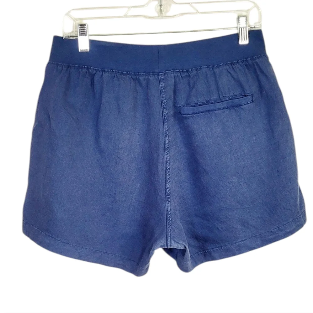 FAHERTY Arlie Day Shorts Faded Navy Linen Blend Large - Picture 7 of 12